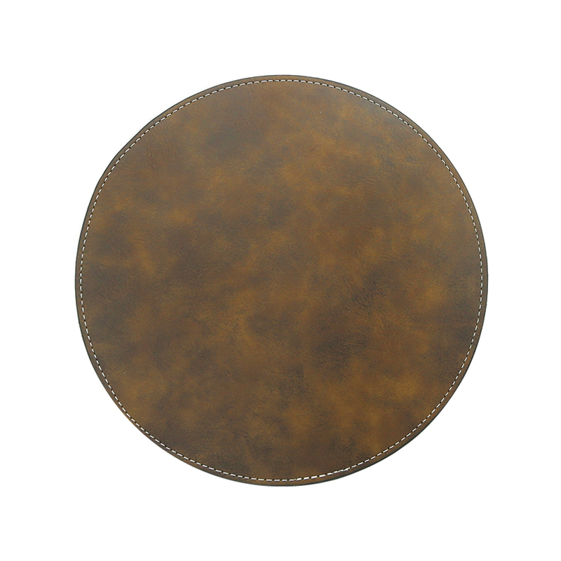 Laseroitava nahkainen pyöreä hiirimatto 20*20cm