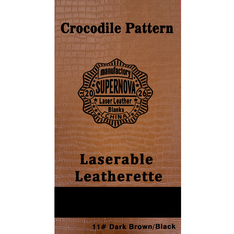 Crocodile kohokuvioitu laserleatherette arkki liimalla / ilman liimaa
