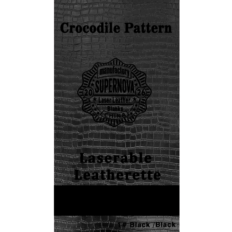 Crocodile kohokuvioitu laserleatherette arkki liimalla / ilman liimaa