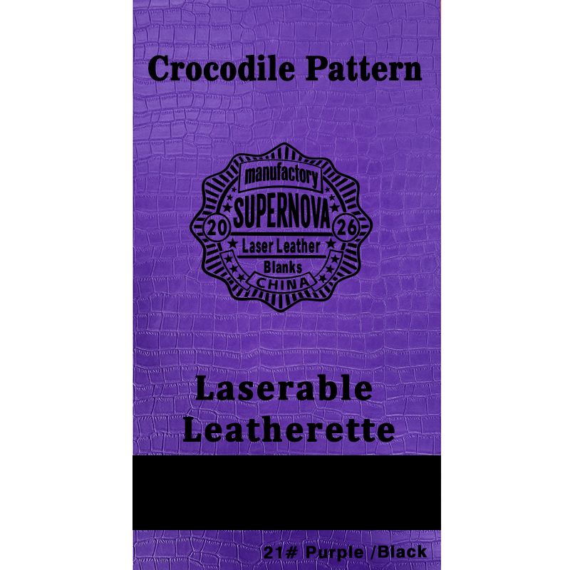 Crocodile kohokuvioitu laserleatherette arkki liimalla / ilman liimaa