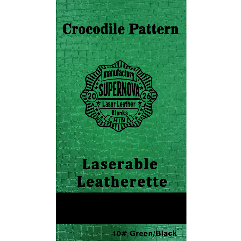 Crocodile kohokuvioitu laserleatherette arkki liimalla / ilman liimaa