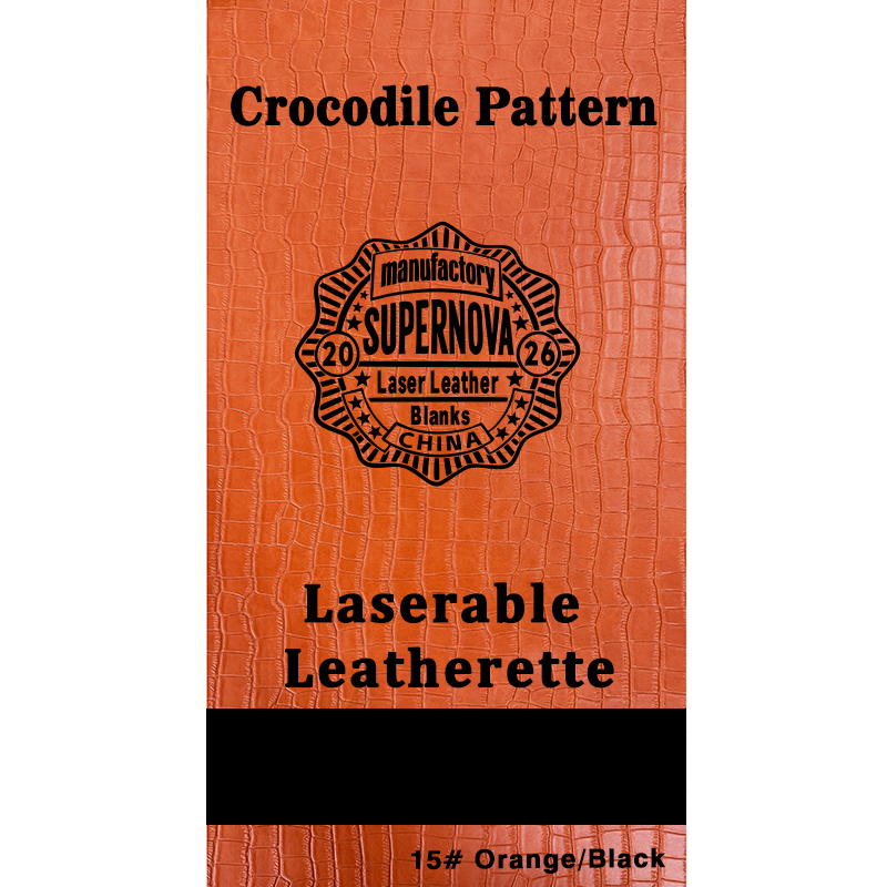 Crocodile kohokuvioitu laserleatherette arkki liimalla / ilman liimaa