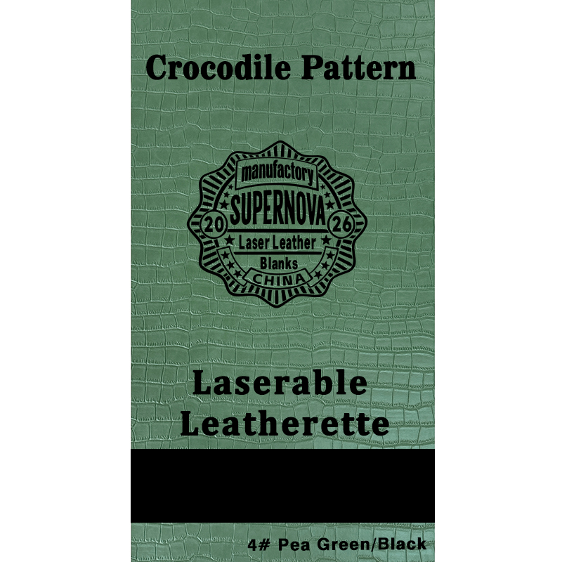 Crocodile kohokuvioitu laserleatherette arkki liimalla / ilman liimaa