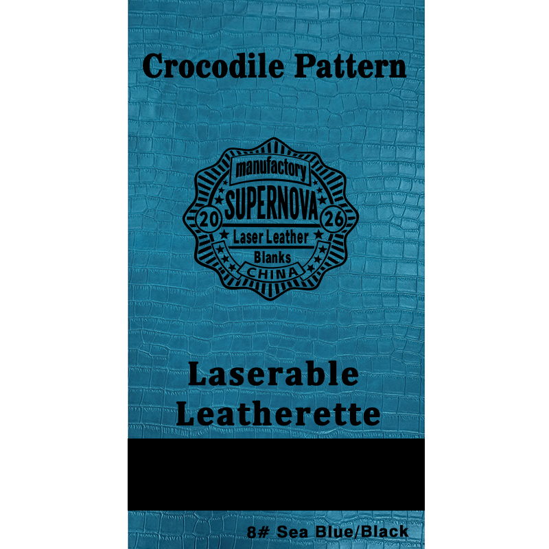 Crocodile kohokuvioitu laserleatherette arkki liimalla / ilman liimaa