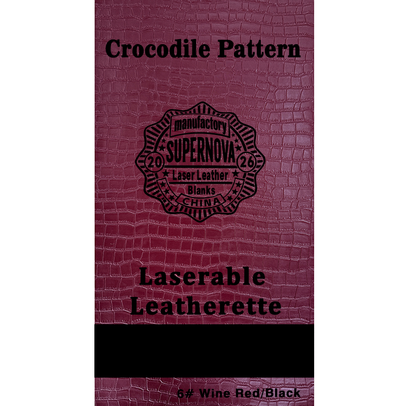Crocodile kohokuvioitu laserleatherette arkki liimalla / ilman liimaa