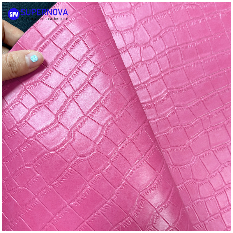 Crocodile kohokuvioitu laserleatherette arkki liimalla / ilman liimaa