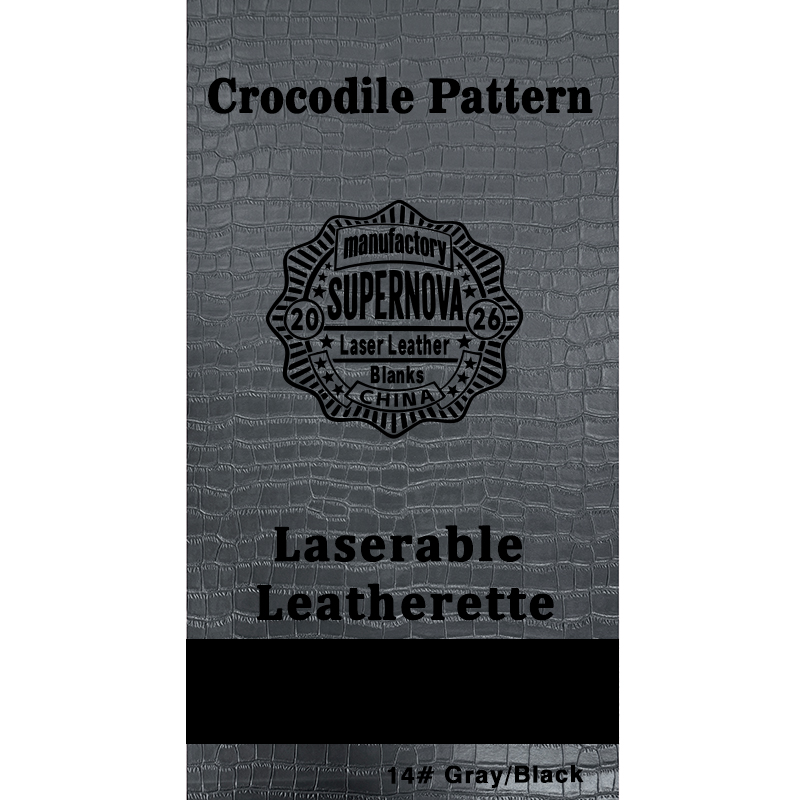 Crocodile kohokuvioitu laserleatherette arkki liimalla / ilman liimaa