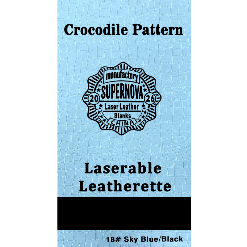 Crocodile kohokuvioitu laserleatherette arkki liimalla / ilman liimaa