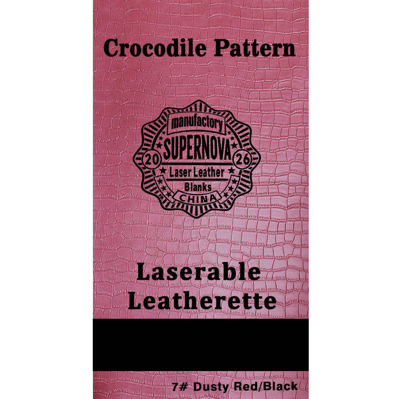 Crocodile kohokuvioitu laserleatherette arkki liimalla / ilman liimaa