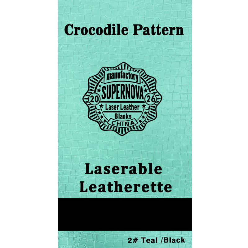 Crocodile kohokuvioitu laserleatherette arkki liimalla / ilman liimaa