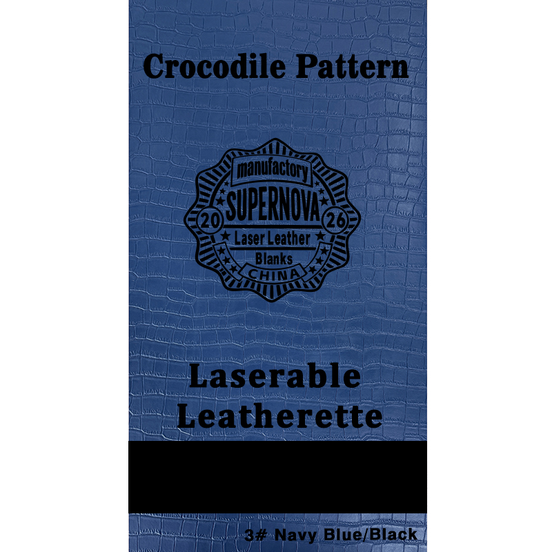 Crocodile kohokuvioitu laserleatherette arkki liimalla / ilman liimaa