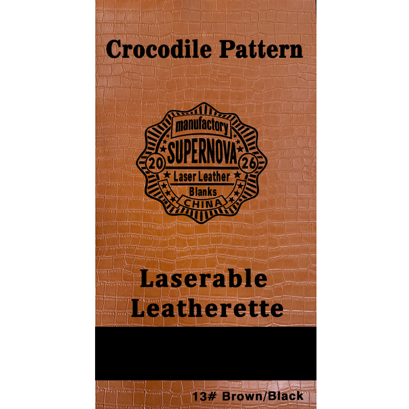 Crocodile kohokuvioitu laserleatherette arkki liimalla / ilman liimaa