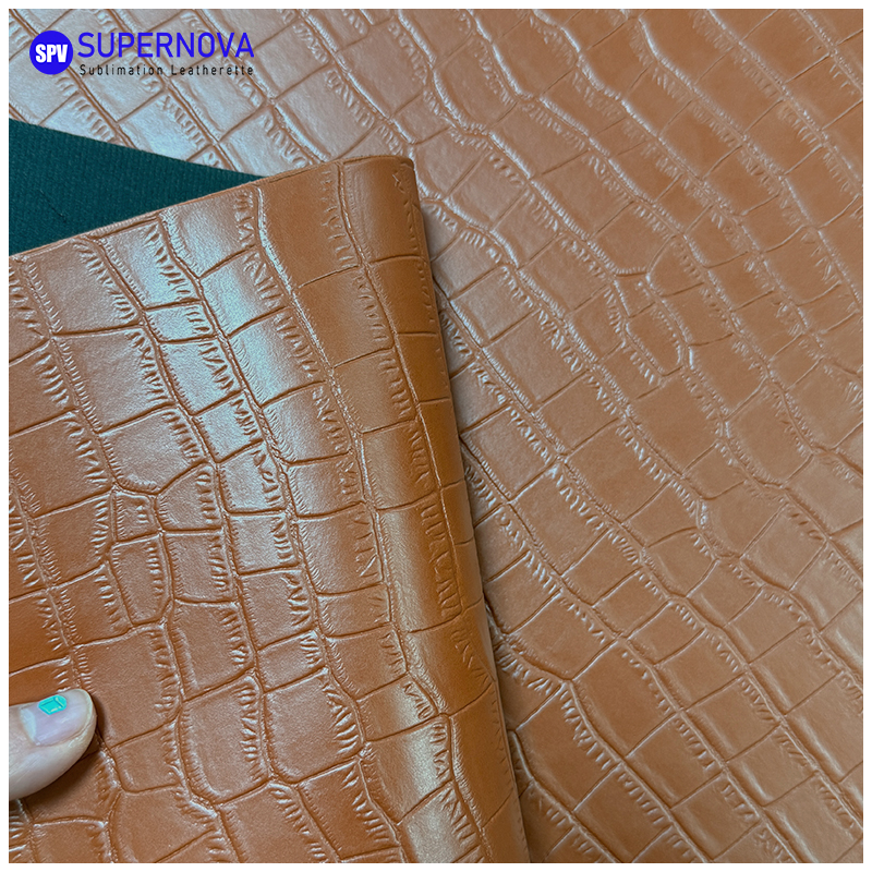 Crocodile kohokuvioitu laserleatherette arkki liimalla / ilman liimaa