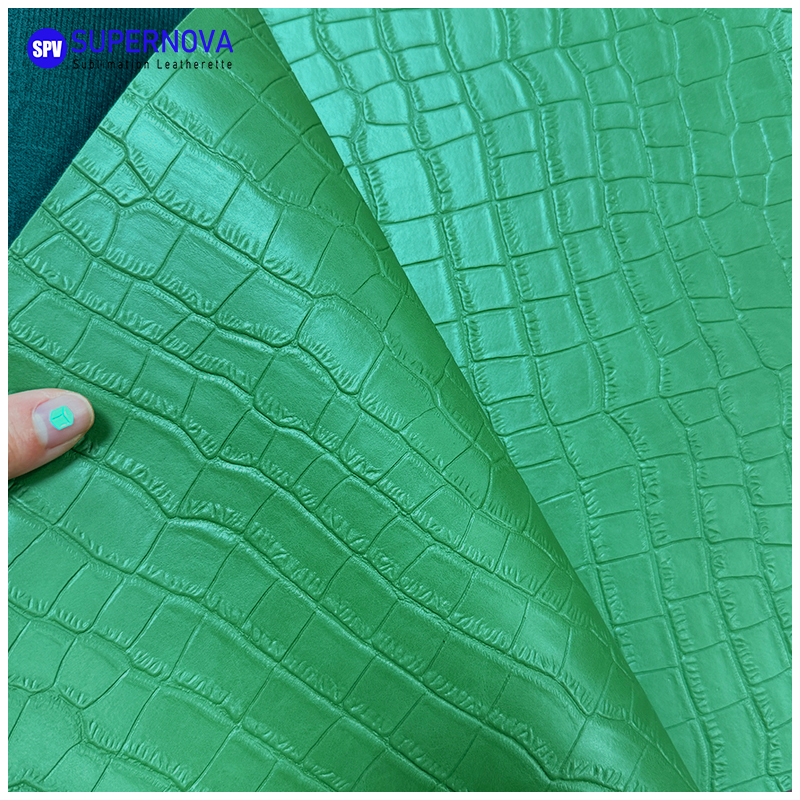 Crocodile kohokuvioitu laserleatherette arkki liimalla / ilman liimaa