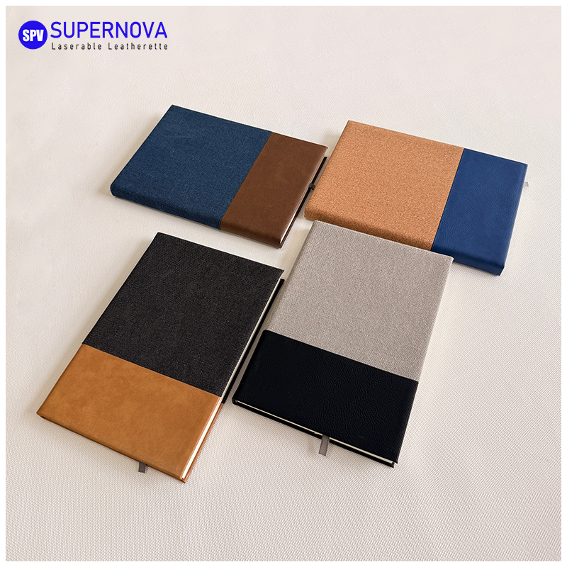 Halkaistu laserleatherette & Canvas -muistikirja Halkaistu laserleatherette & Canvas -muistikirja