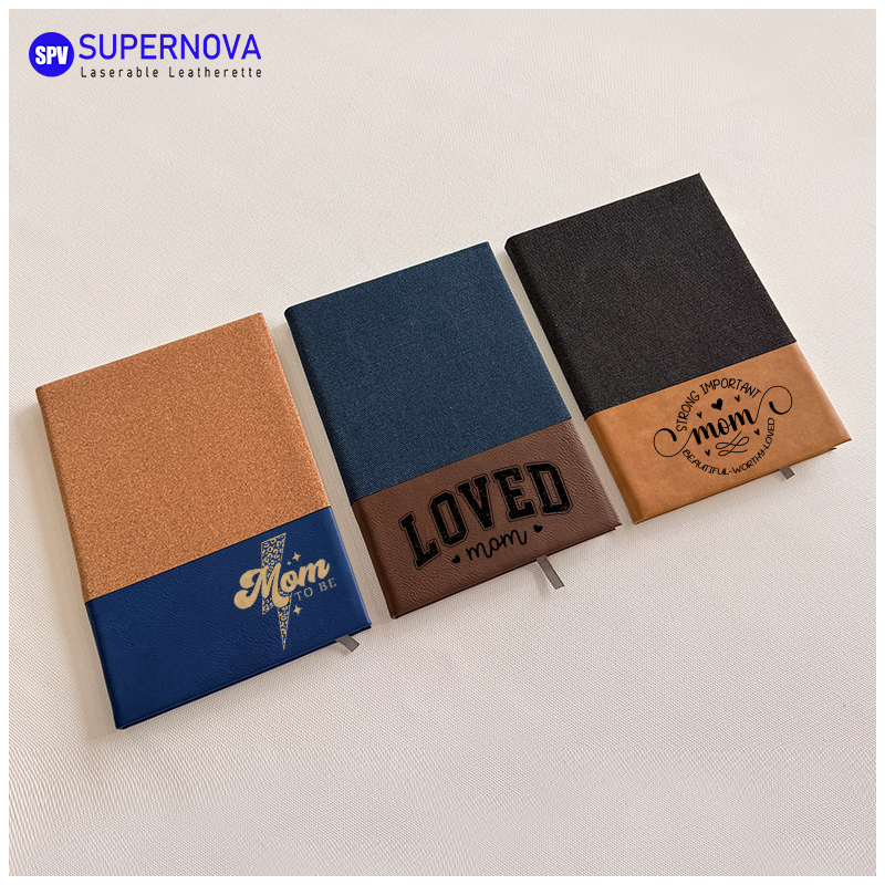 Halkaistu laserleatherette & Canvas -muistikirja Halkaistu laserleatherette & Canvas -muistikirja