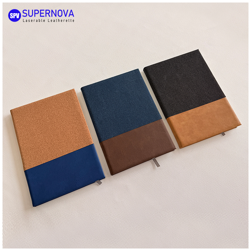 Halkaistu laserleatherette & Canvas -muistikirja Halkaistu laserleatherette & Canvas -muistikirja