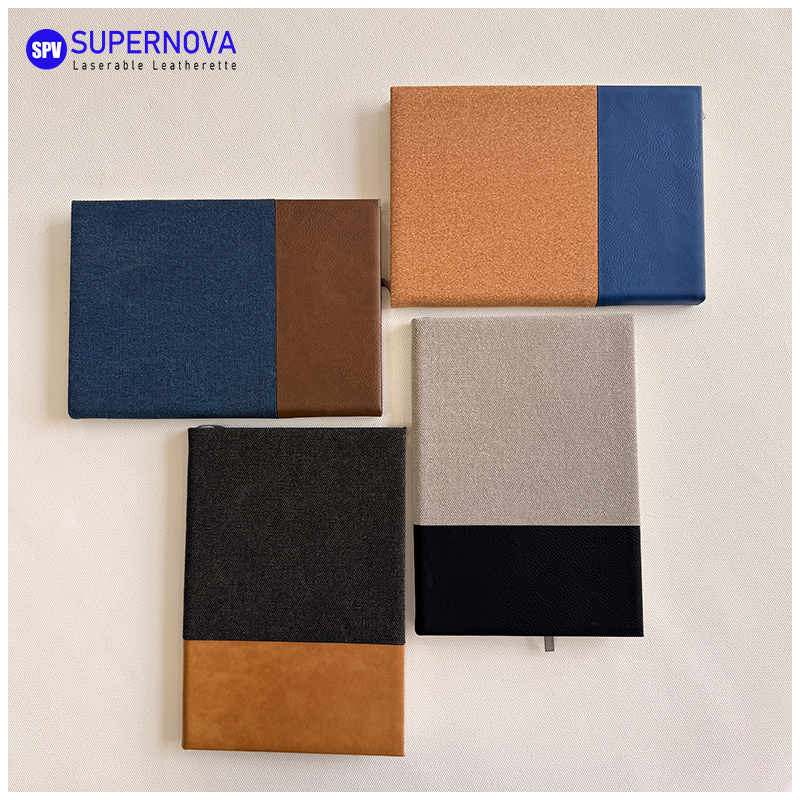 Halkaistu laserleatherette & Canvas -muistikirja Halkaistu laserleatherette & Canvas -muistikirja