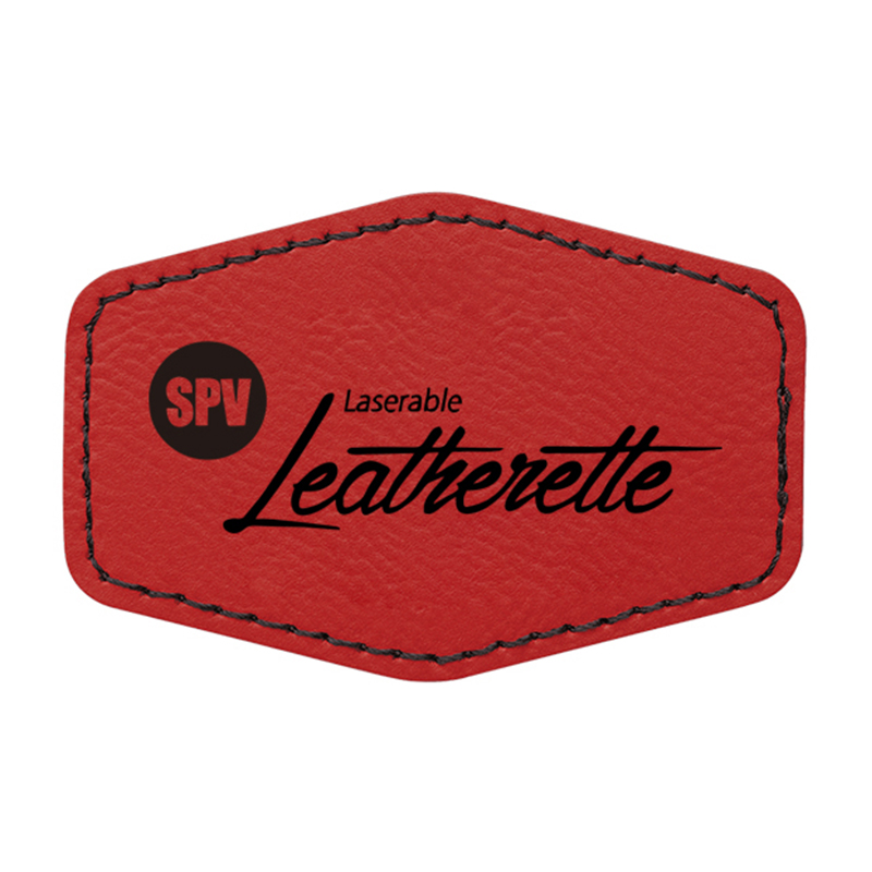 3 1/2' x 2 1/2' Hex Leatherette Patches