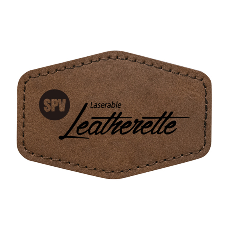 3 1/2' x 2 1/2' Hex Leatherette Patches