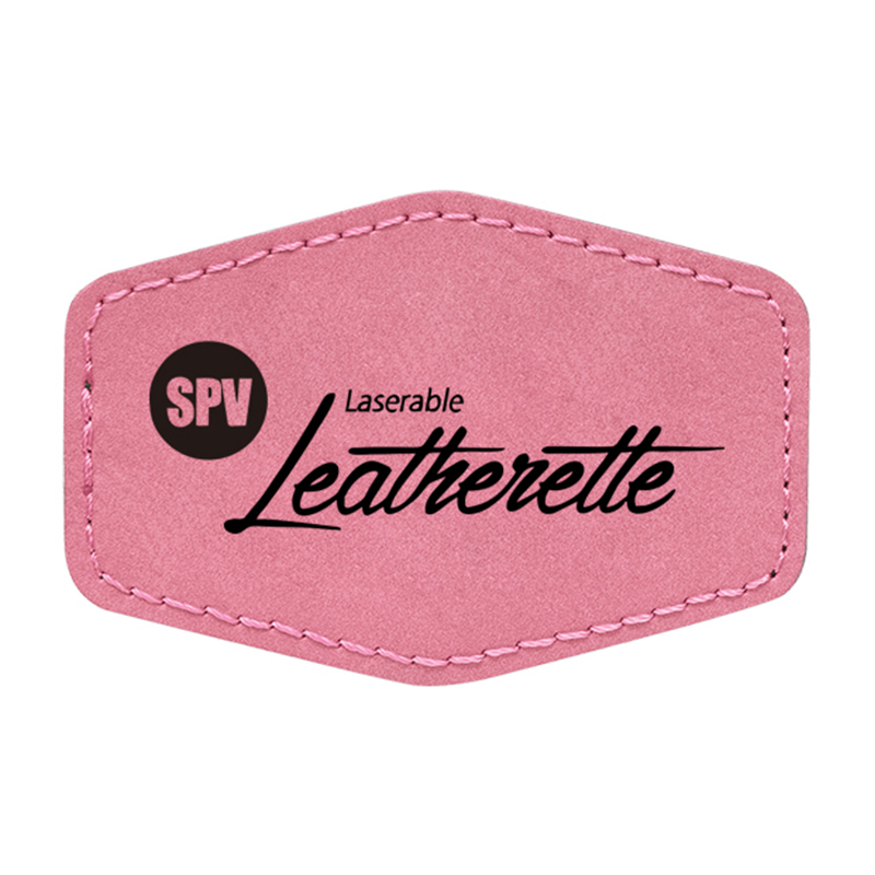 3 1/2' x 2 1/2' Hex Leatherette Patches