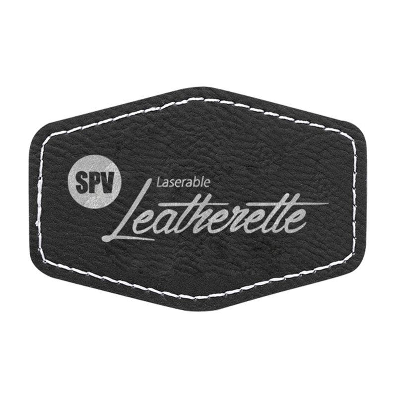 3 1/2' x 2 1/2' Hex Leatherette Patches
