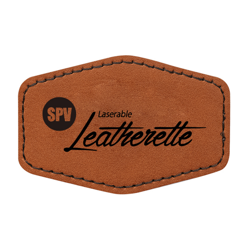 3 1/2' x 2 1/2' Hex Leatherette Patches
