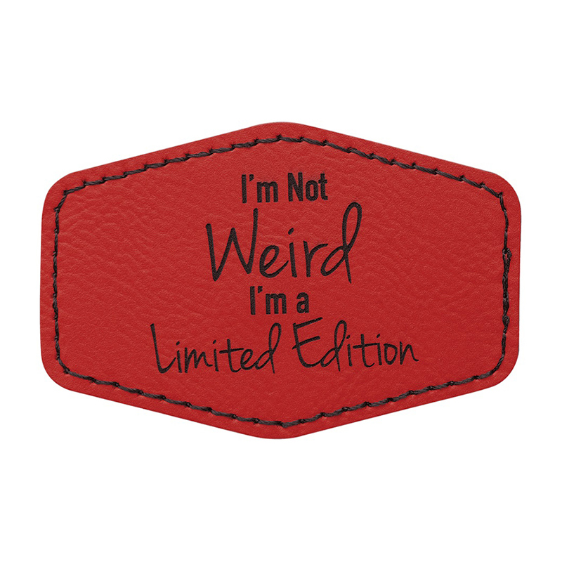 3 1/2' x 2 1/2' Hex Leatherette Patches