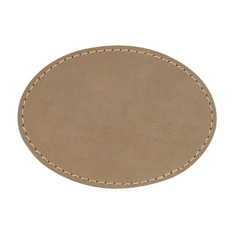 3 1/2' x 2 1/2' soikea tekonahkamerkki