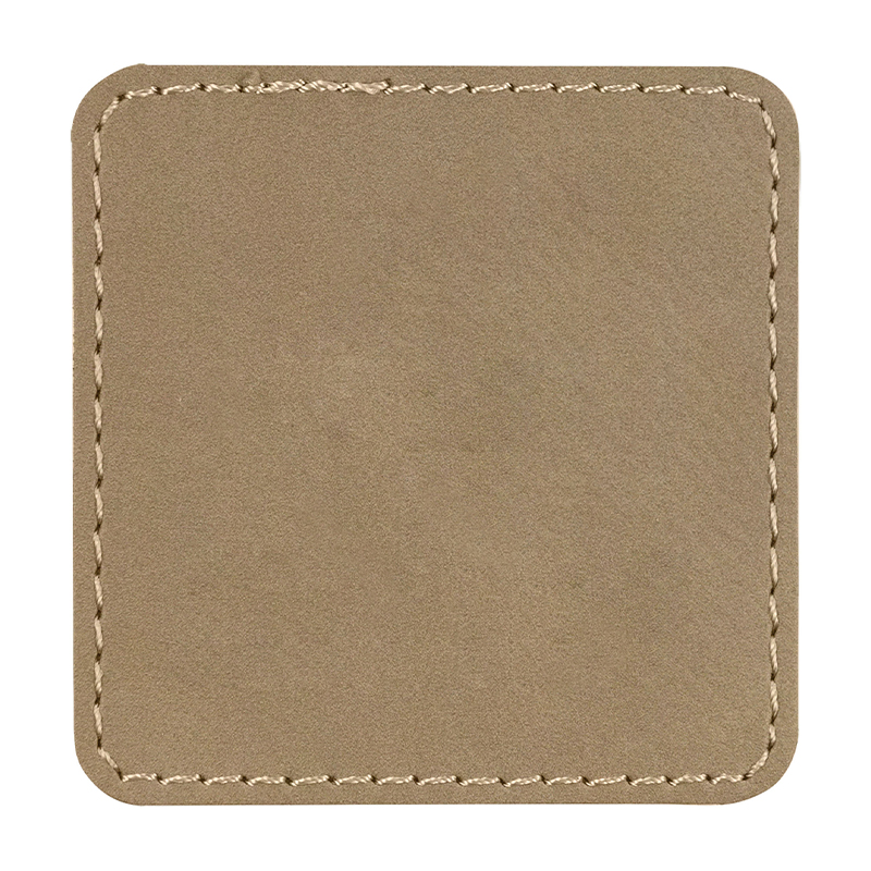 3 1/2' x 2 1/2' neliönmuotoisia keinonahkamerkkejä