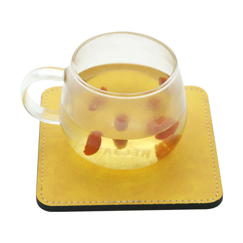 Sublimaatio PU-nahkainen muki Coaster -neliö