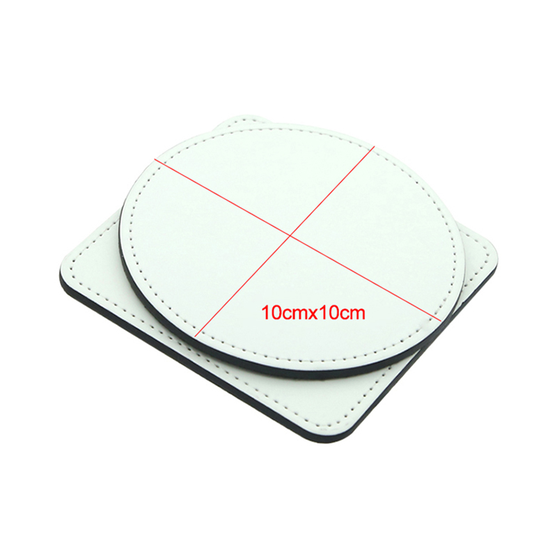 Sublimaatio PU-nahkainen muki Coaster -neliö