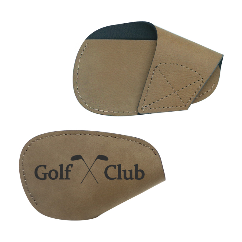 Laseroitava nahkainen golfmailan kansi