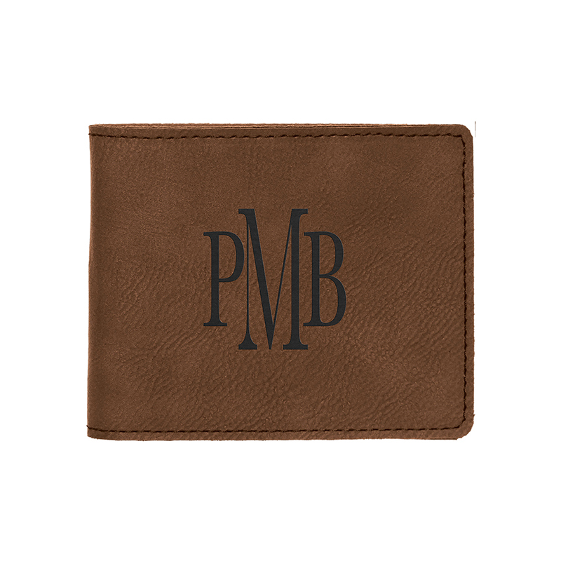 Laserable Leatherette Bifold lompakko