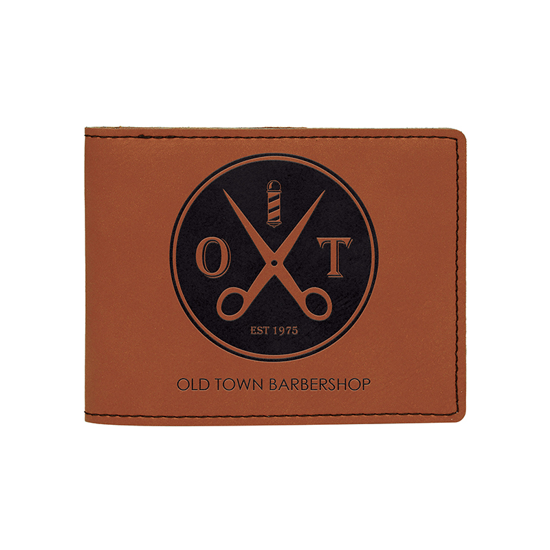 Laserable Leatherette Bifold lompakko