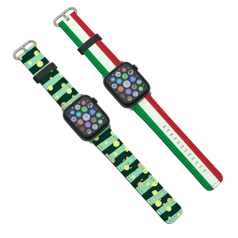Sublimoitu PU-nahkainen Apple Watch Ranneke sarjalle 1/2/3-38mm