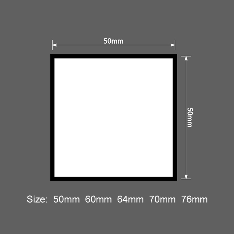 2 1/2' x 2 1/2' neliömäistä sublimoitua keinonahkaa liimalla